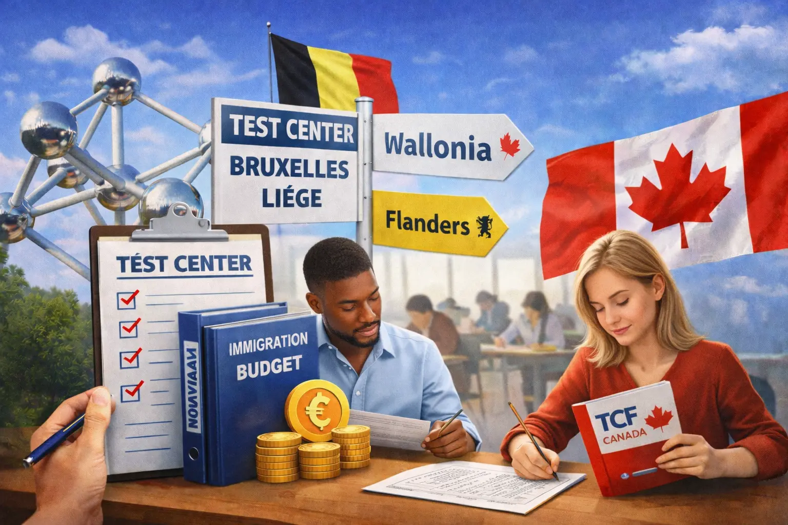 TCF Canada in Belgium 2026: Brussels/Liège Test Centers, Walloon and Flemish Specifics, Immigration Budget