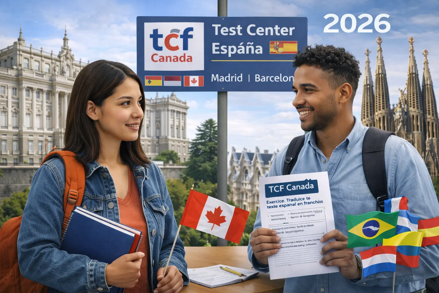 TCF Canada in Spain 2026: Madrid/Barcelona Test Centers, Spanish --- >French Challenge, Latin American Diaspora