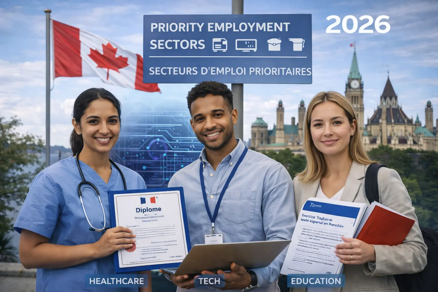 TCF Canada & Priority Employment Sectors 2026: Healthcare, Tech, Education - Your Career Field Determines Your Immigration Speed